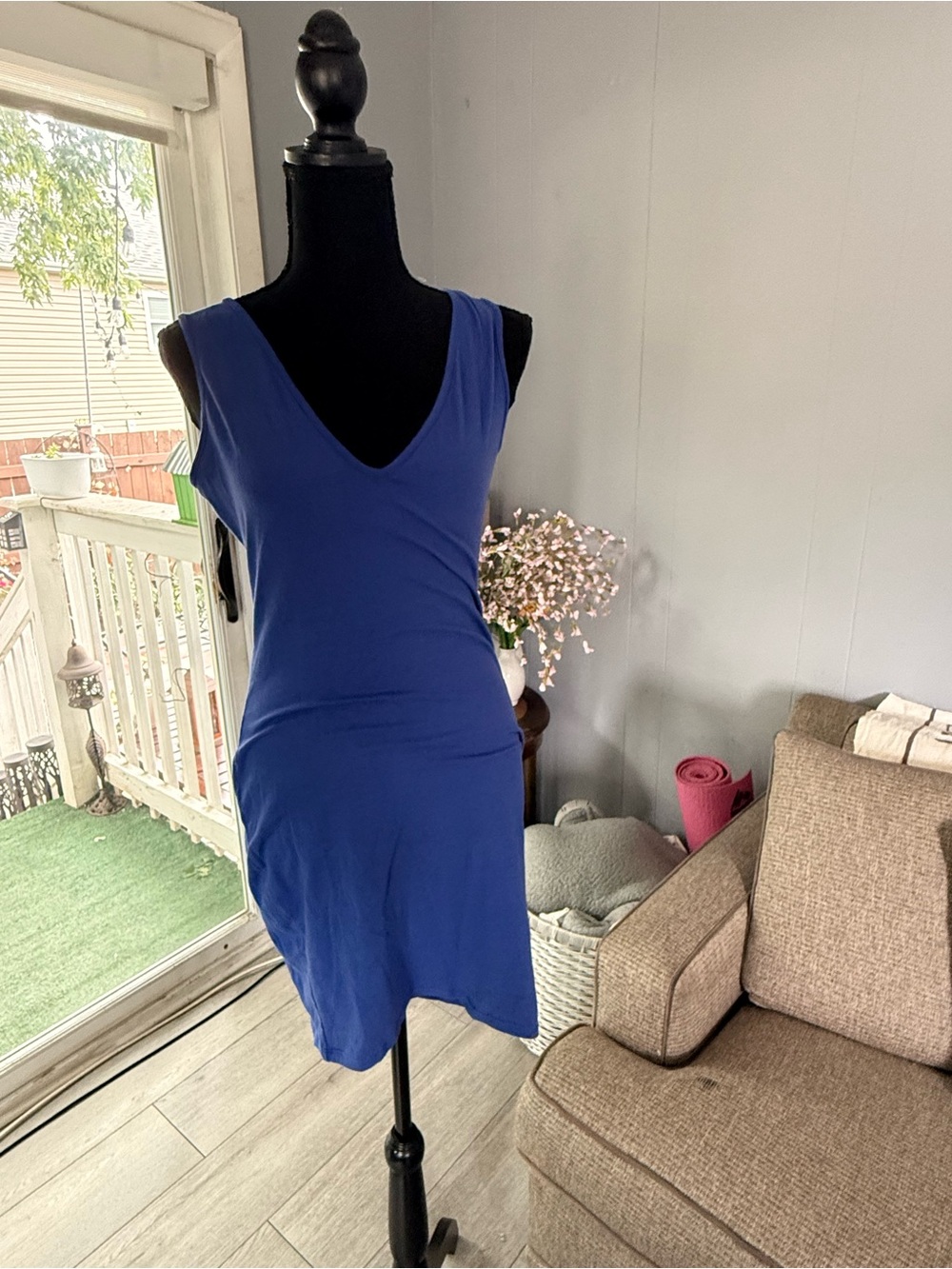 wild fable Navy Sleeveless Midi Bodycon Dress